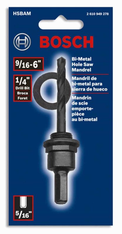 Bosch HSBAM - 9/16 In. to 6 In. Hole Saw Mandrel