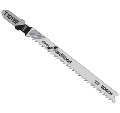 Bosch T101BF - 5 piece 4 In. 10 TPI Hard Wood Cutting T-Shank Jig Saw Blade