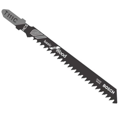 Bosch T111C - 5 piece 4 In. 8 TPI Wood Cutting T-Shank Jig Saw Blades