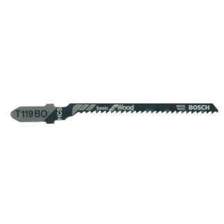 Bosch T119BO - 5 piece 3-1/4 In. 12 TPI Wood Cutting T-Shank Jig Saw Blades
