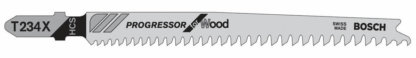 Bosch T234X - 5 piece 4-1/2 In. 8-12 TPI Wood Cutting T-Shank Jig Saw Blades