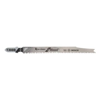 Bosch T308B - 5 piece 4-1/2 In. 12 TPI Wood Cutting T-Shank Jig Saw Blades