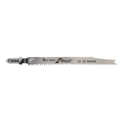 Bosch T308B - 5 piece 4-1/2 In. 12 TPI Wood Cutting T-Shank Jig Saw Blades