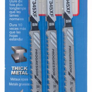 Bosch T345XF3 - 3 piece 5-1/4 In. 5-10 TPI Wood and Metal Cutting T-Shank Jig Saw Blades