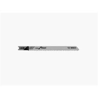 Bosch U101BR - 5 piece 3-5/8 In. 10 TPI Reverse Tooth Wood Cutting U-Shank Jig Saw Blades