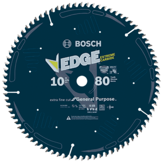 Bosch DCB1080 10 In. 80 Tooth Edge Circular Saw Blade for Extra-Fine Finish