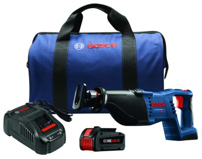 Bosch 18V 1-1/8 In. D-Handle Reciprocating Saw Kit with CORE18V 6.3 Ah Battery