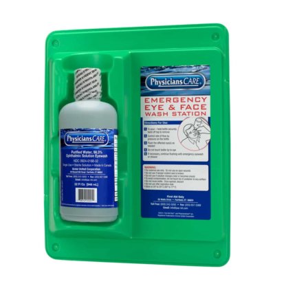 Eyewash Station, Single 32 Oz. Screw Cap Bottle