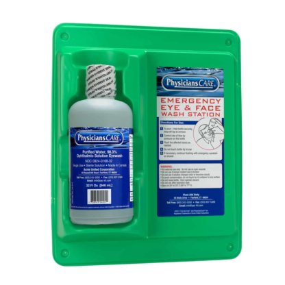 Eyewash Station, Single 32 Oz. Screw Cap Bottle