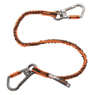 SquidsÂ® 3119F(x) Double-Locking Dual Carabiner Tool Lanyard with Swivel - 25lbs
