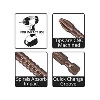 #1 Phillips Insert Bit x 1" - 2 Pk