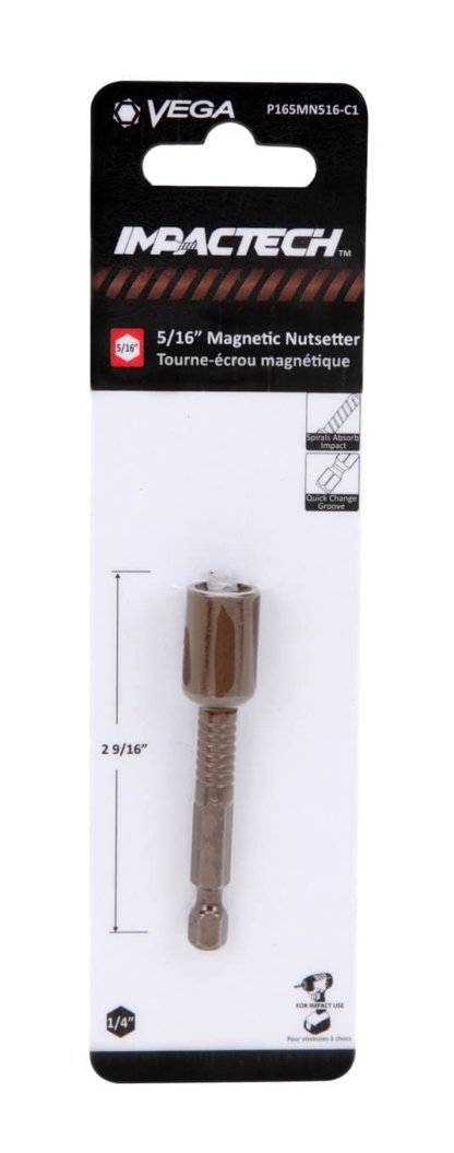 7/16   1/4 HEX   2 9/16" OAL   MAGNETIC   NUTSETTER   (CD)