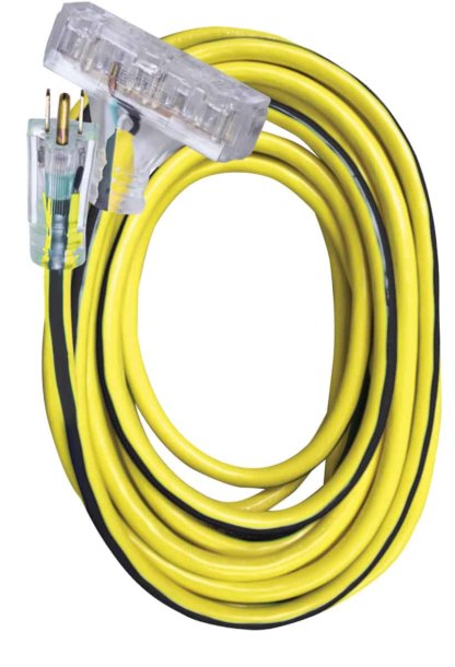 100' 12/3 SJTW UG Ext Cord 3-Outlet